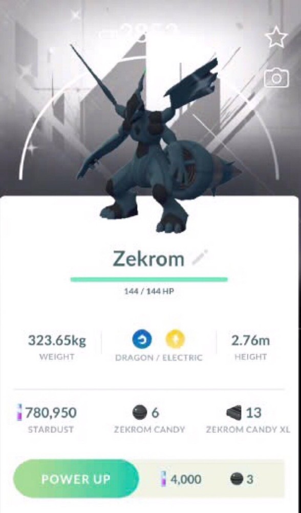 Shiny Zekrom white version background - PTCs - Read Description