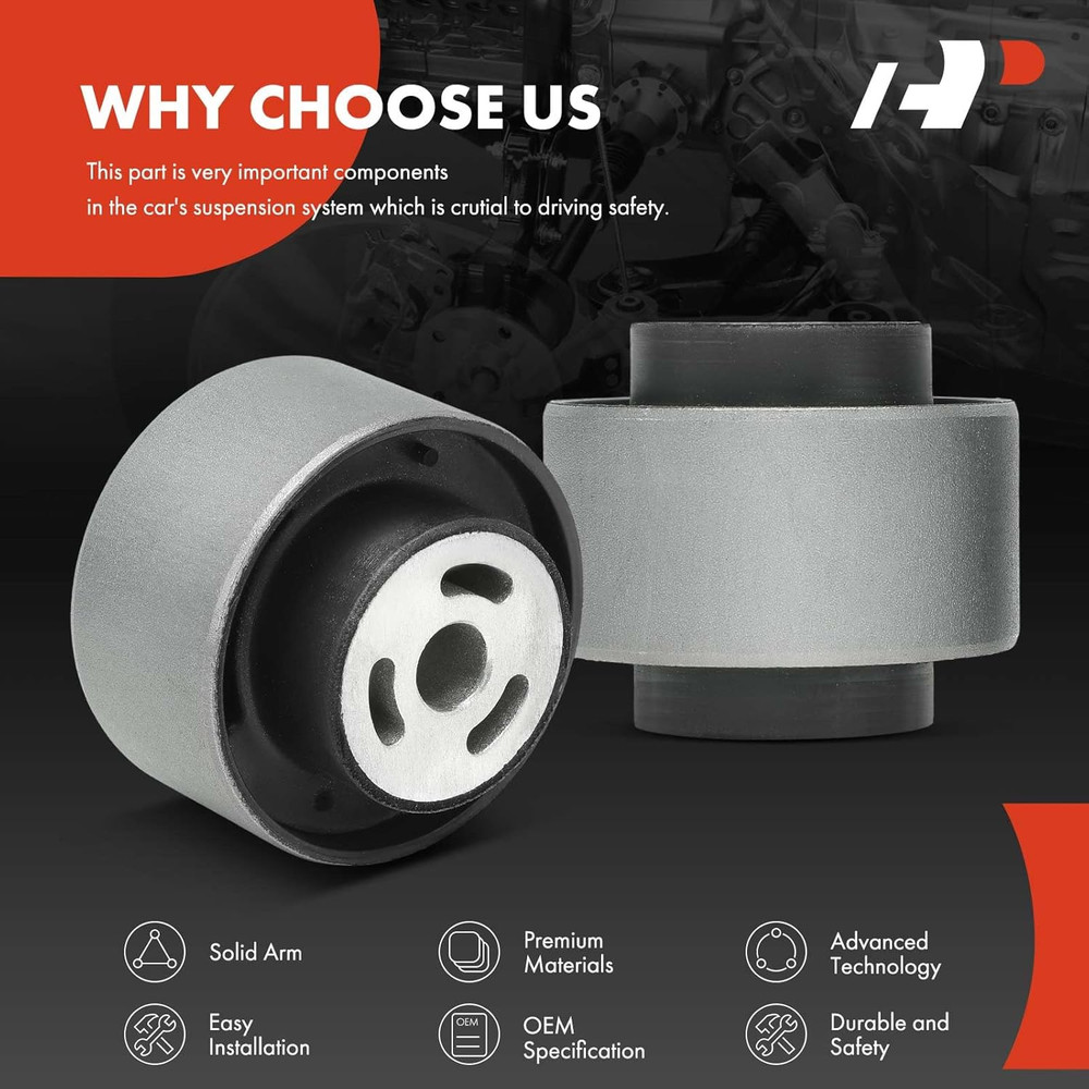 2 X Front Rearward Lower Control Arm Bushing Kit, Compatible with Dodge Journey