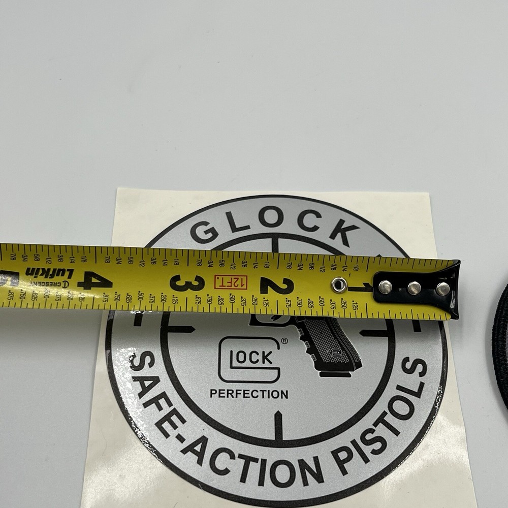 Glock Safe Action Pistols Patch and Sticker 3.5 inches Hook and Loop back