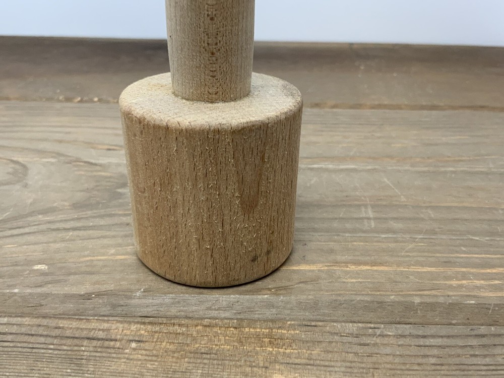 Vintage Solid Wood Pusher Mallet Long Handle 10.5” Excellent