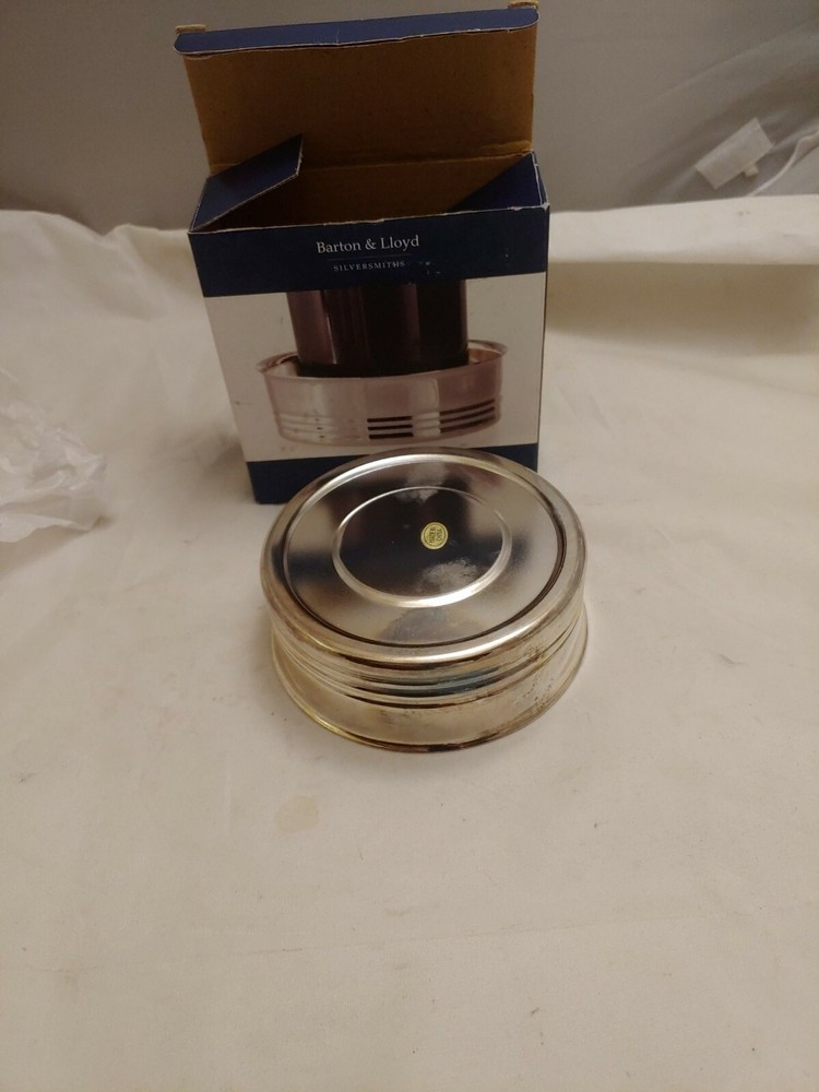 Barton & Lloyd Silver Plate Wine coaster In Box Pre-Owned