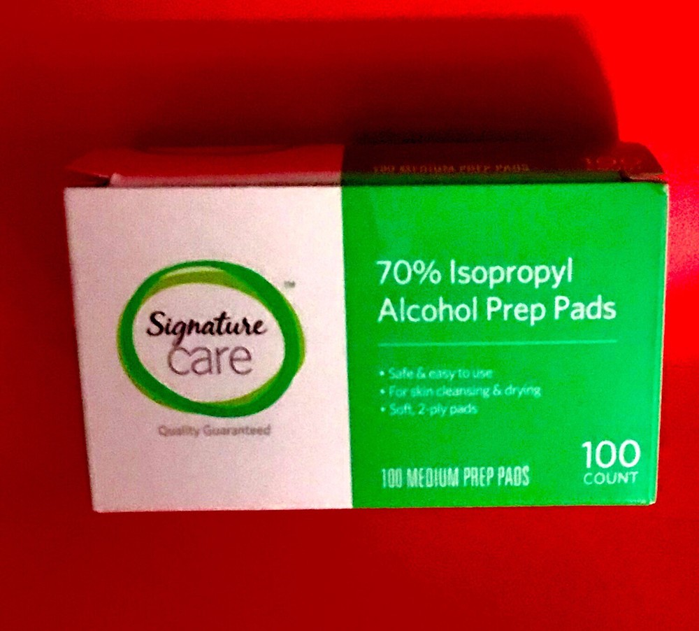 Alcohol Prep Pads 100 count 70% Alcohol .