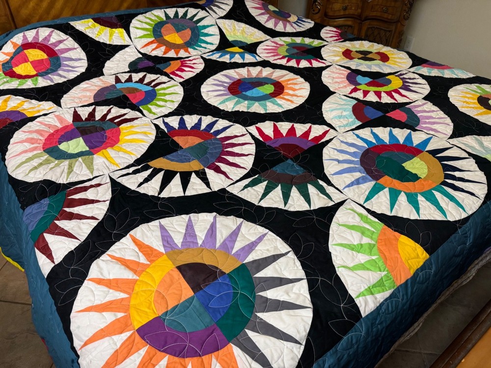 Queen Size New York Beauty Patchwork Quilt #MY-