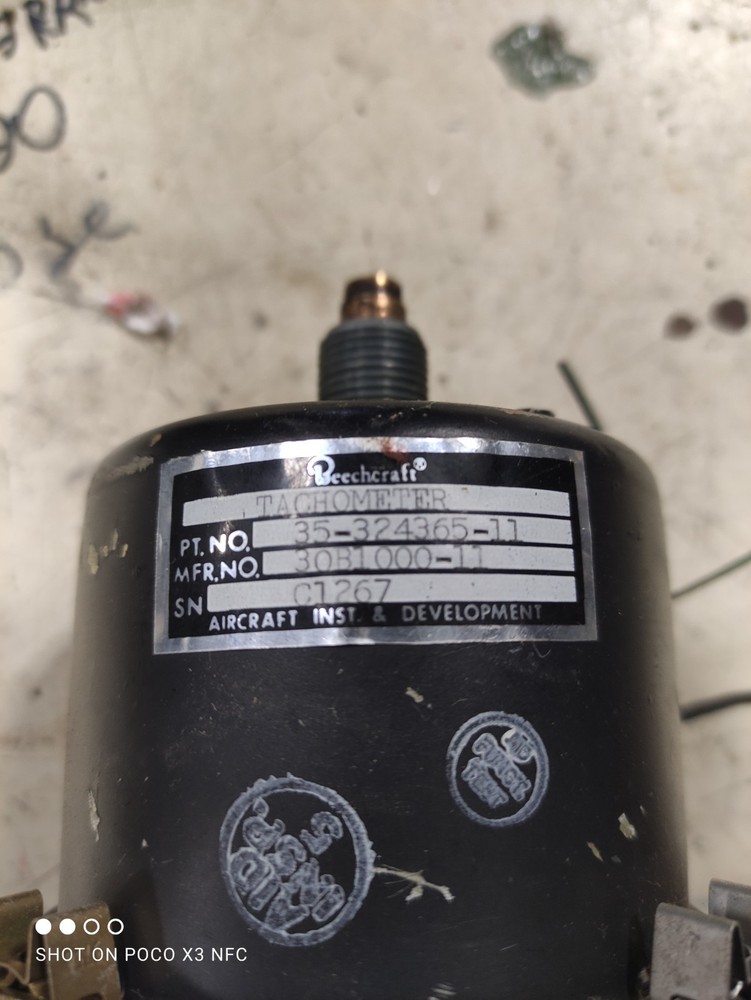 Beechcraft Tachometer 35-324365-11