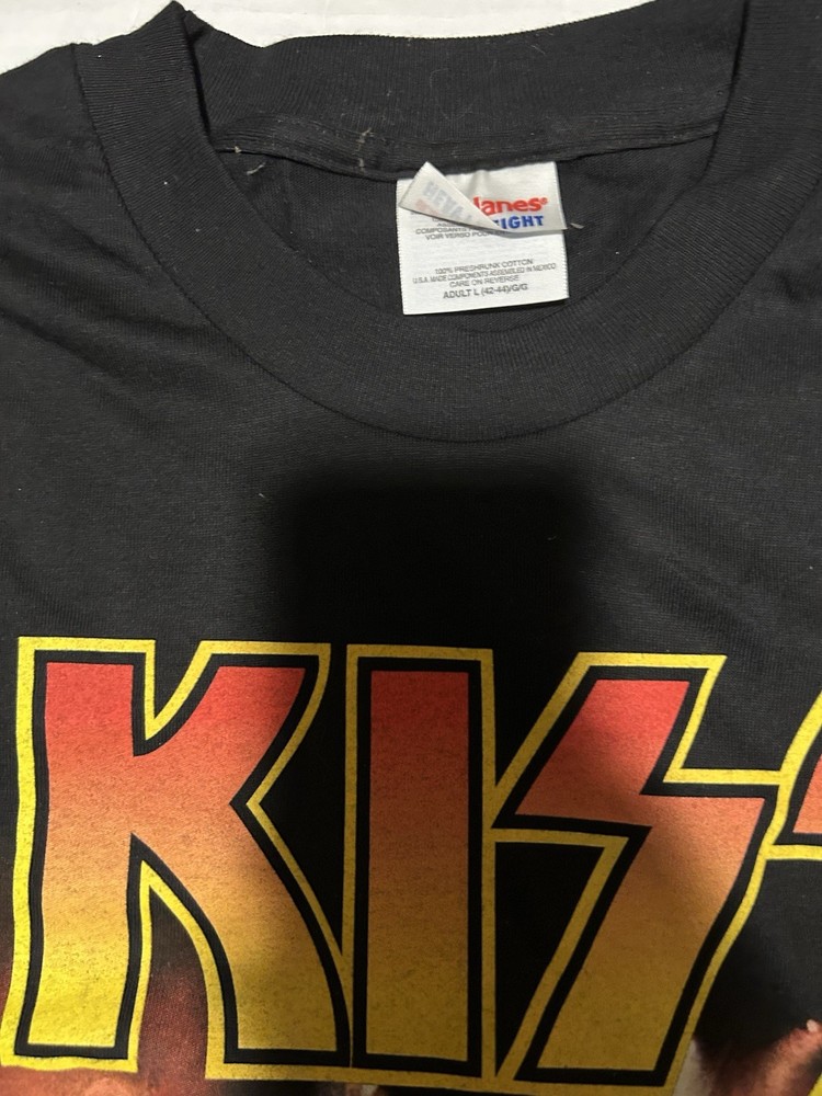 Vintage KISS Alive IV 2000 Era Shirt Size Large Double Sided