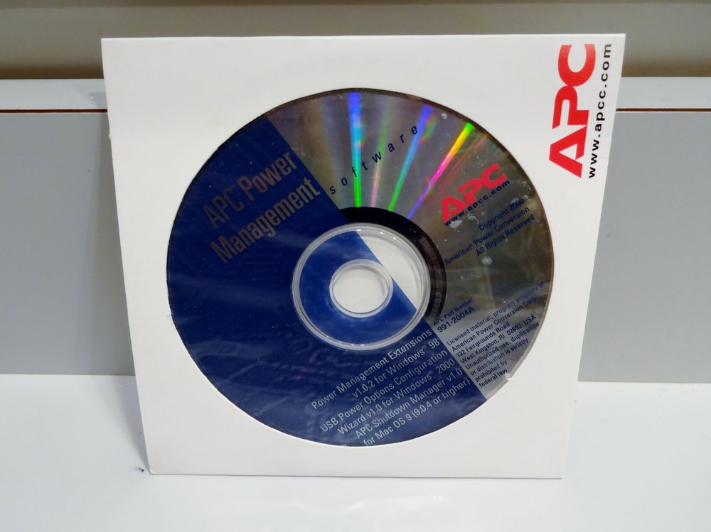 New APC POWER MANAGEMENT SOFTWARE CD Extensions 991-2004A Backup Battery UPS