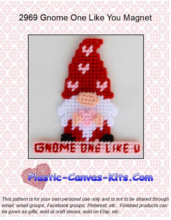 Gnome One Like You Magnet-Plastic Canvas Pattern/Kit