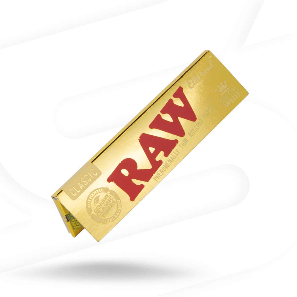RAW Ethereal King Size Wide Rolling Papers Designed Phenomenally Thin | Full Box