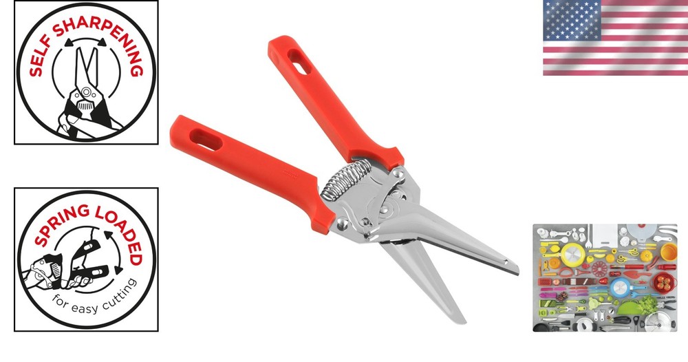 Lightweight Classic Snips 8” Red - Ideal for Precision Crafting & DIY Projects