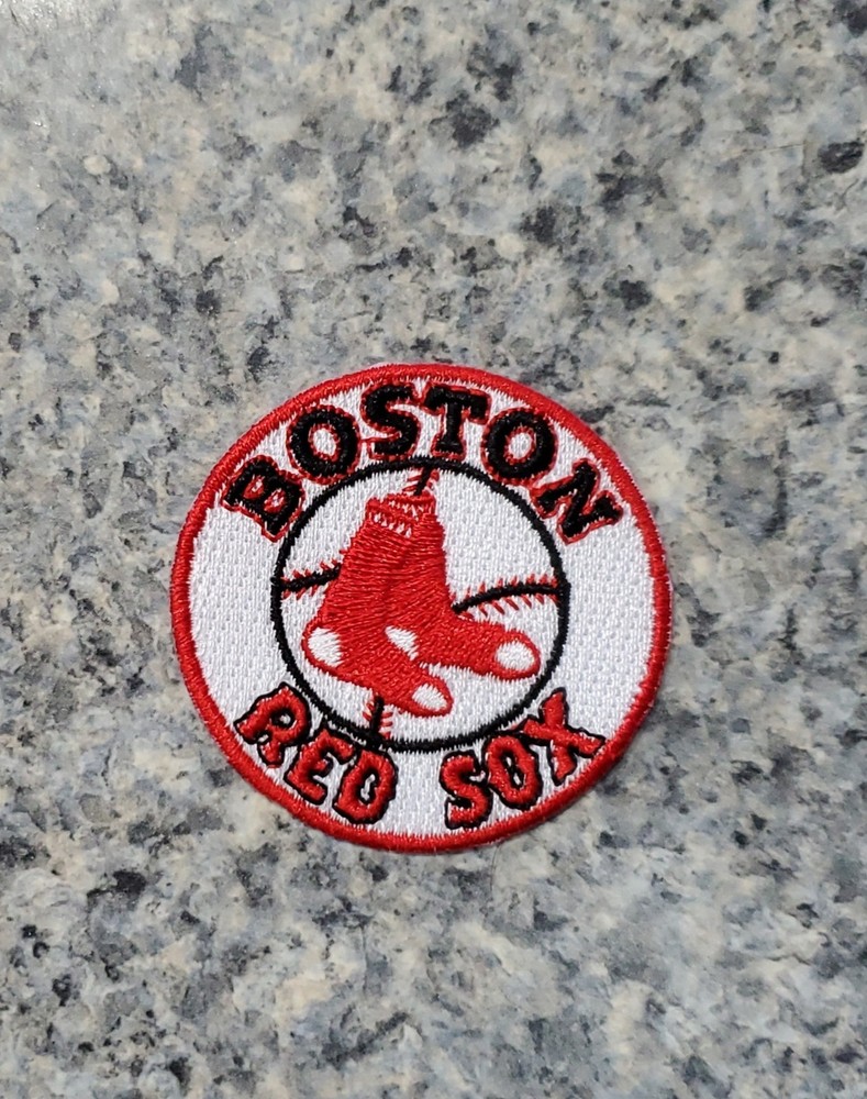 Boston Red Sox Round Style Patch. Embroidered. Iron On Backing. 2"