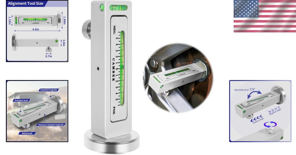 Adjustable Magnetic Camber Gauge Tool for Precise Automotive Wheel Alignment