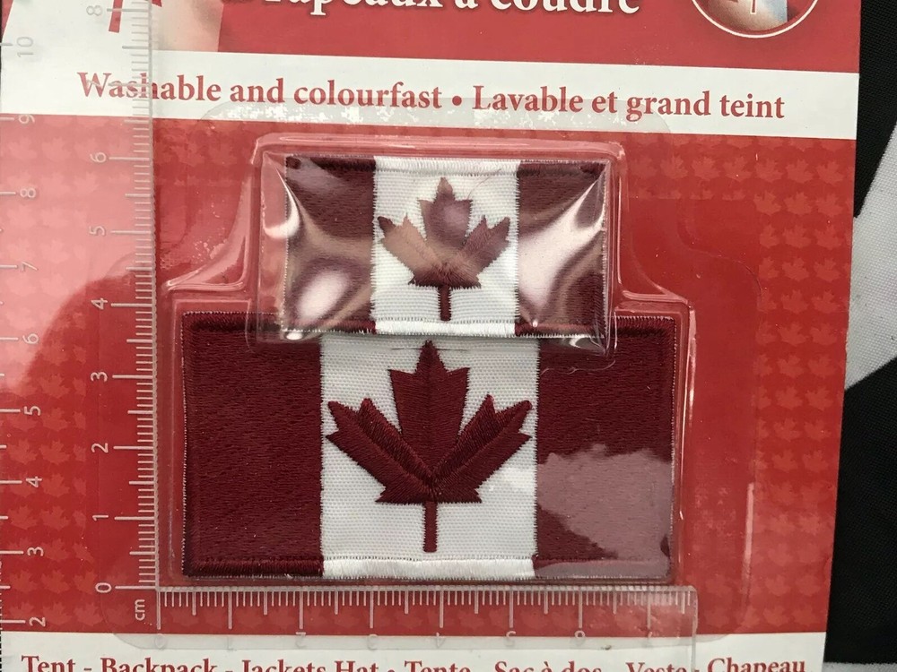 Canadian Maple Leaf Flag Tactical Sew-on Patch Set (2) Canada