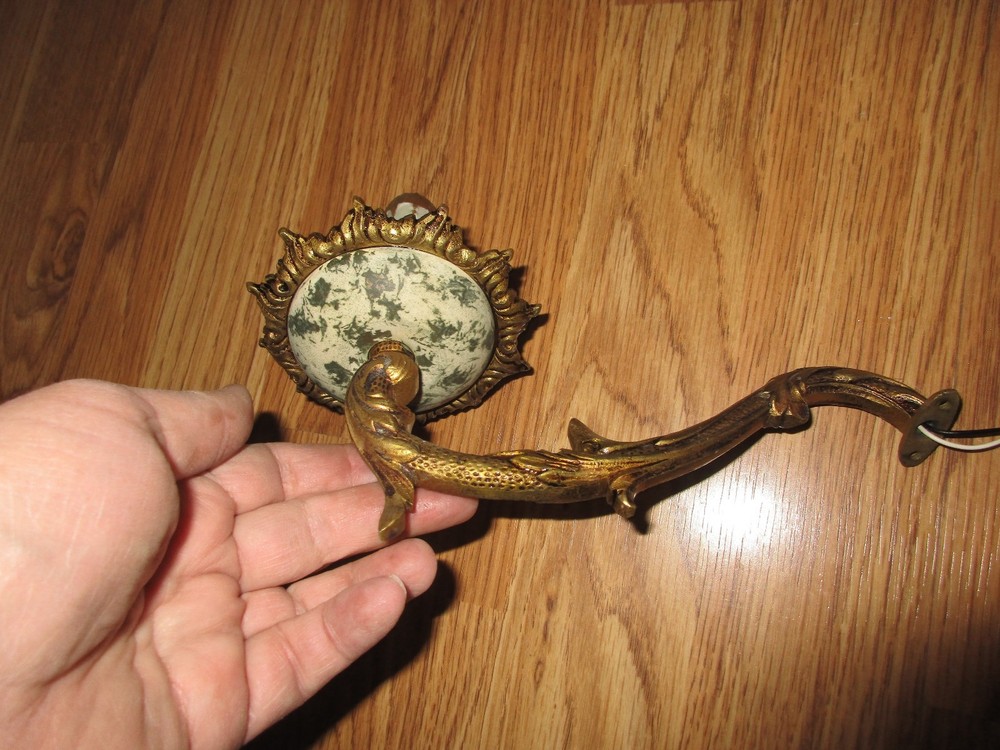 Antique Brass Ceiling Lighting Arm - Replacement Part - Original!