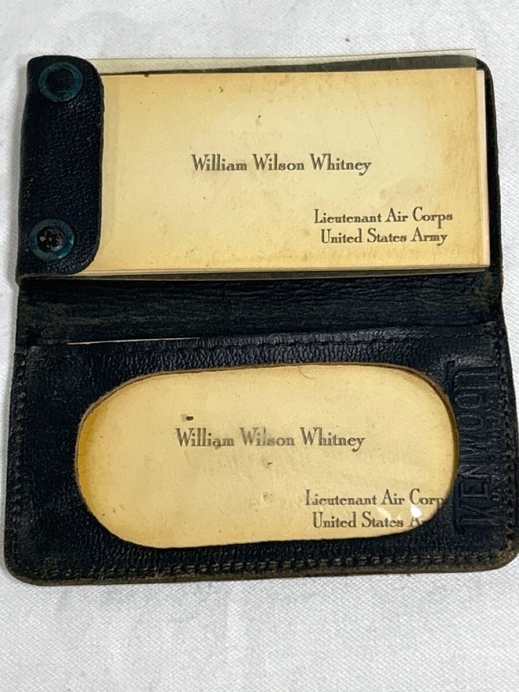 WW2 Era Officer's Calling Card case - Leather, with cards. (NJL024681)