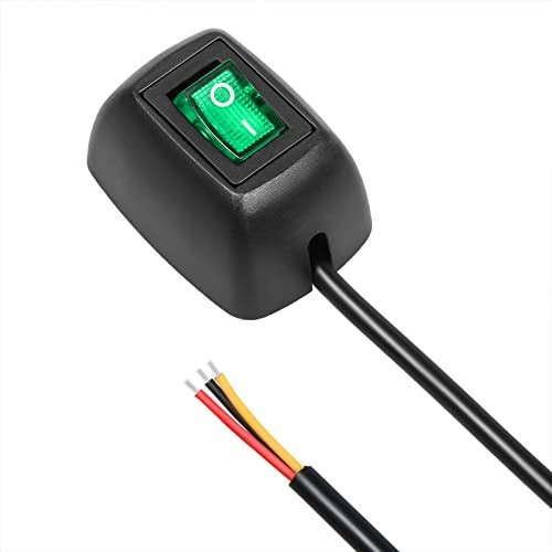 1Pack LED Inline Cord Switch KCD1 6A-250V 16A-125V Toggle Switch SPST 2 Green