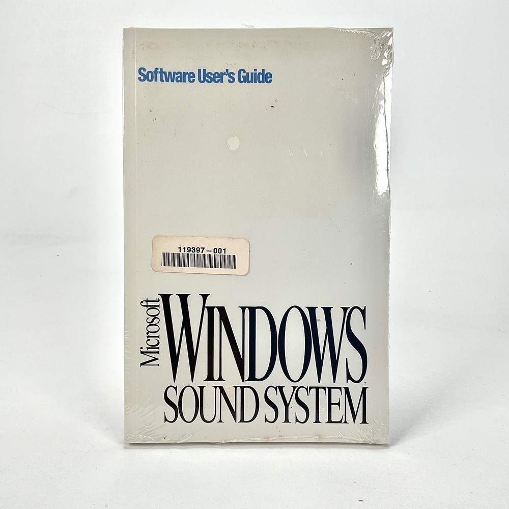 Microsoft Windows Sound System Software User's Guide Vintage Factory Sealed