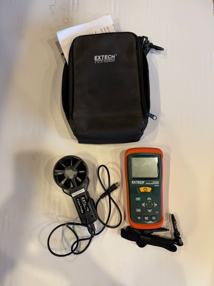 Extech Instruments AN100 CFM / CMM Thermo - Anemometer w Vane Probe
