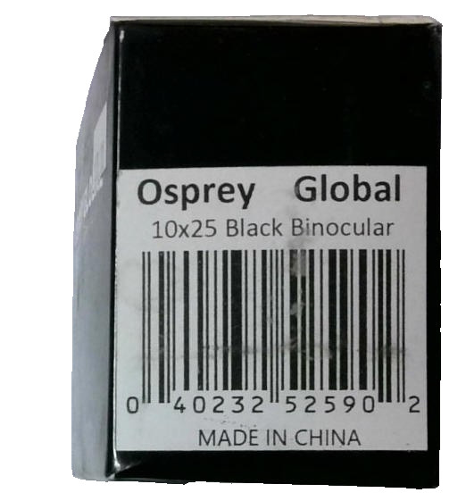 Osprey Global 10x25 Black Binocular