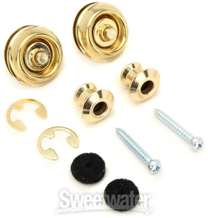 Dunlop Straplok Dual Design Strap Retainer System - Brass