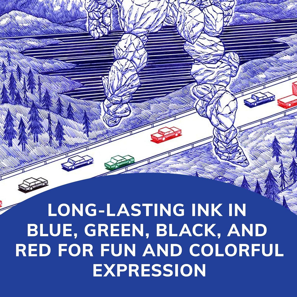 4-Color Ballpoint Pen Medium Point (1.0mm) Assorted Inks 3-Count
