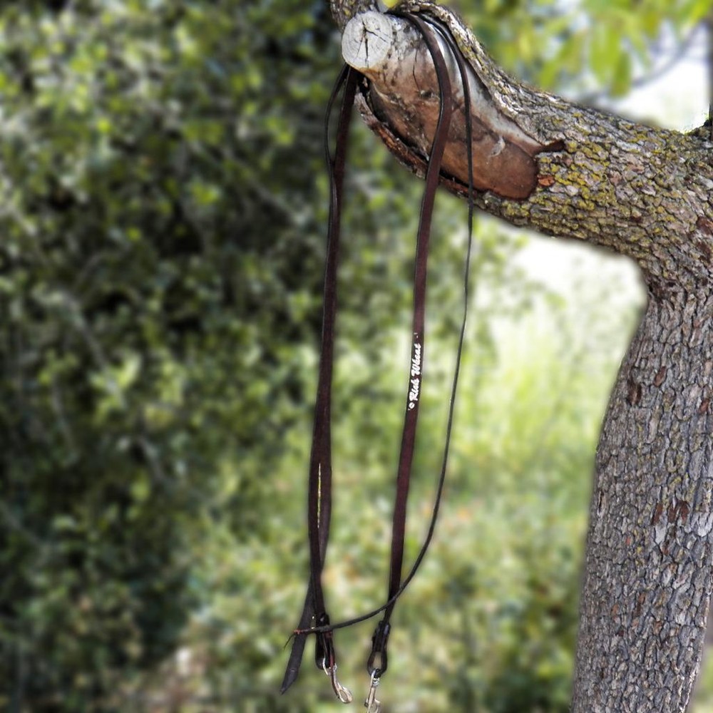 Rick Wheat Noavel Headstall Training Bitless Bosal Hackamore with Split Reins