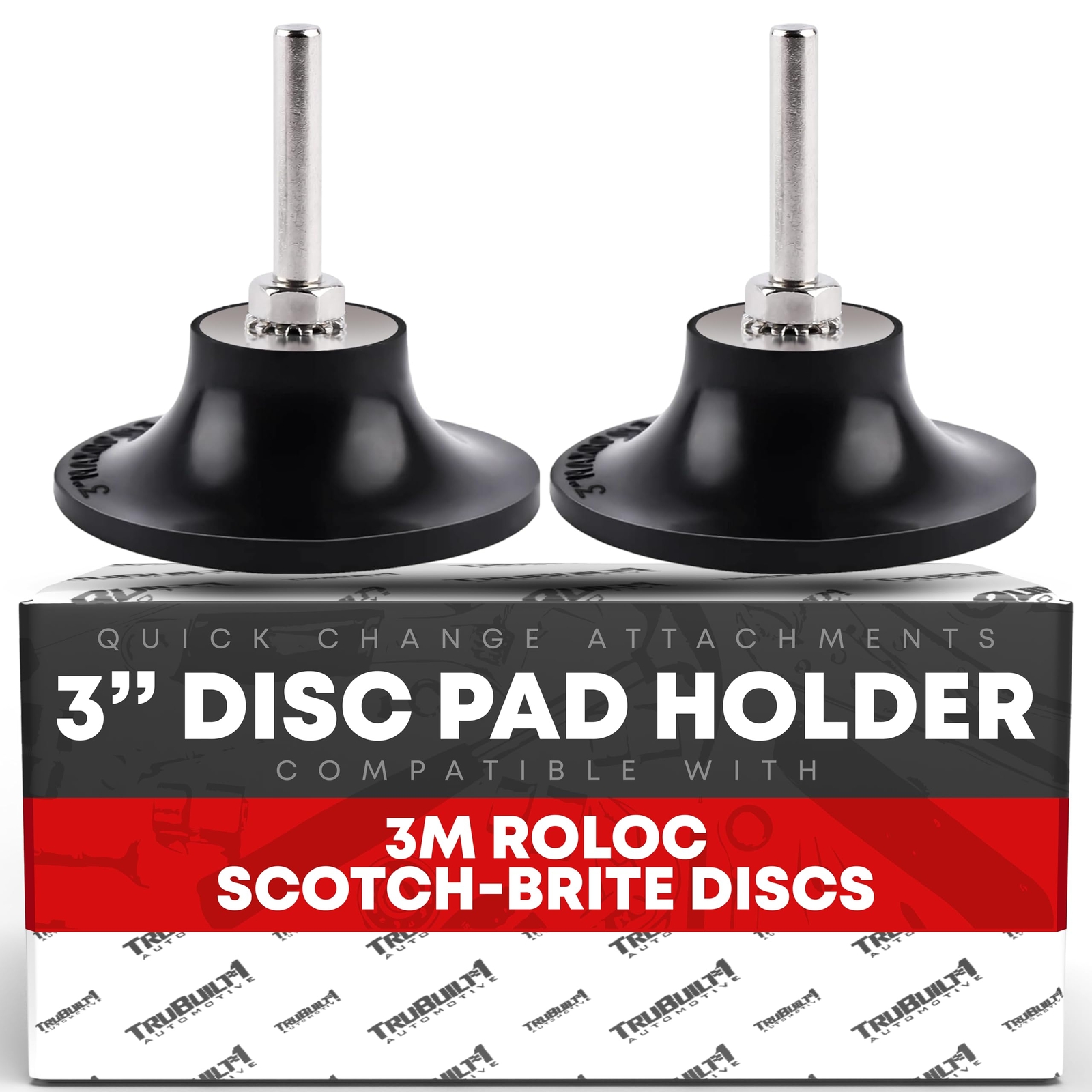 3 Inch Conditioning Disc Pad Holder Assembly, 1/4'' Shank-2 Pack Roloc