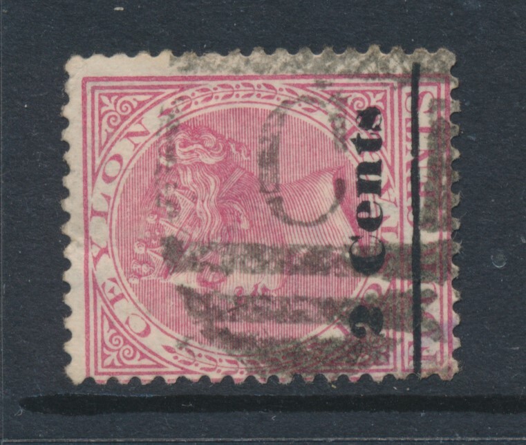 CEYLON Barred Numeral Postmark no. C (Kandy)