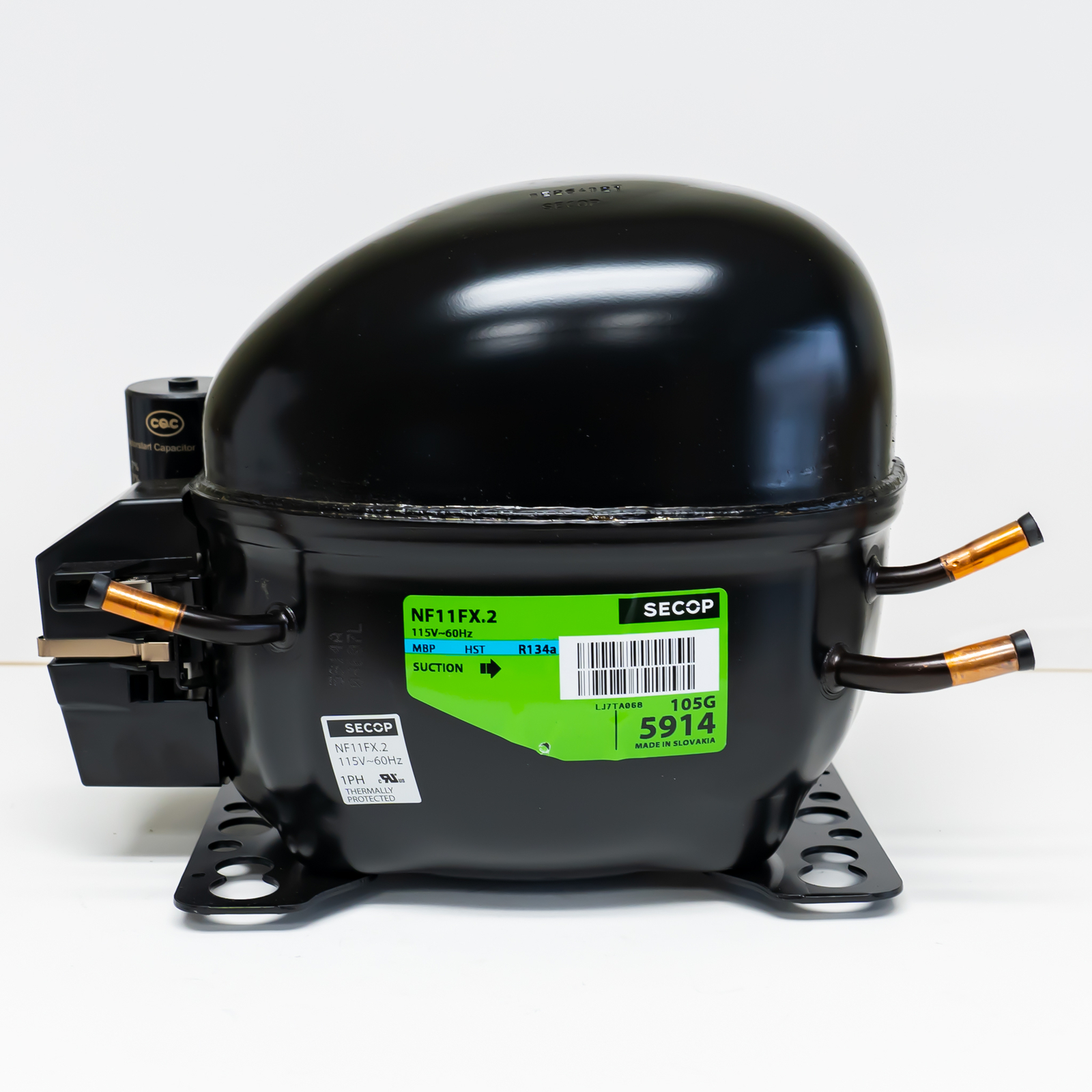 Secop NF11FX-2 R134a Hermetic Refrigeration Compressor 1250 BTU LBP 4840 BTU