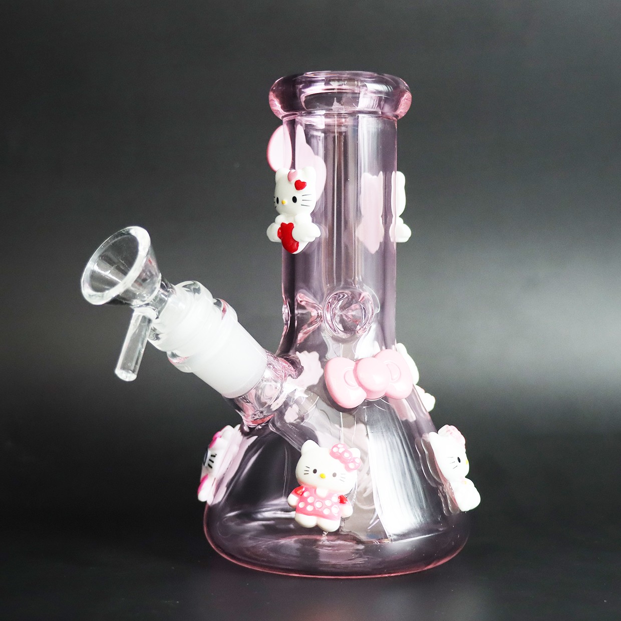 Mini Pink Hello Kitty 6.5''Hookah Glass Smoking Waterpipe BEAKER bong &14mm*USA*