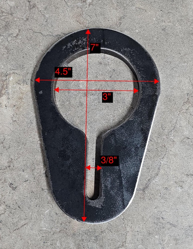 3/8" LEVELING LIFTING EYE - D-RING - SHACKLE MOUNT - TRAILER TIE DOWN - PULL EYE