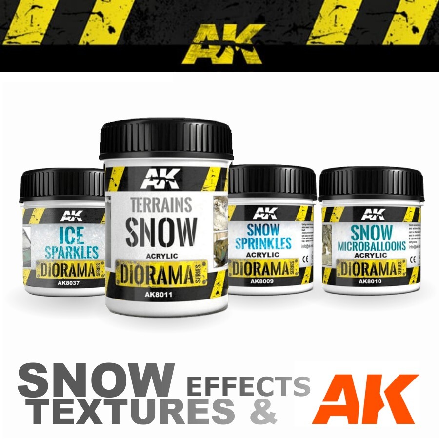 AK Interactive: SNOW & ICE Terrains - Texture Effects FX Terrain - Range