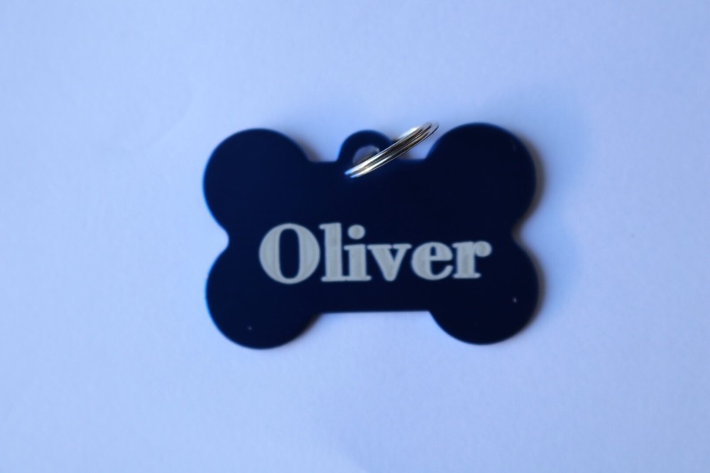 Laser Engraved Medium Bone Tags
