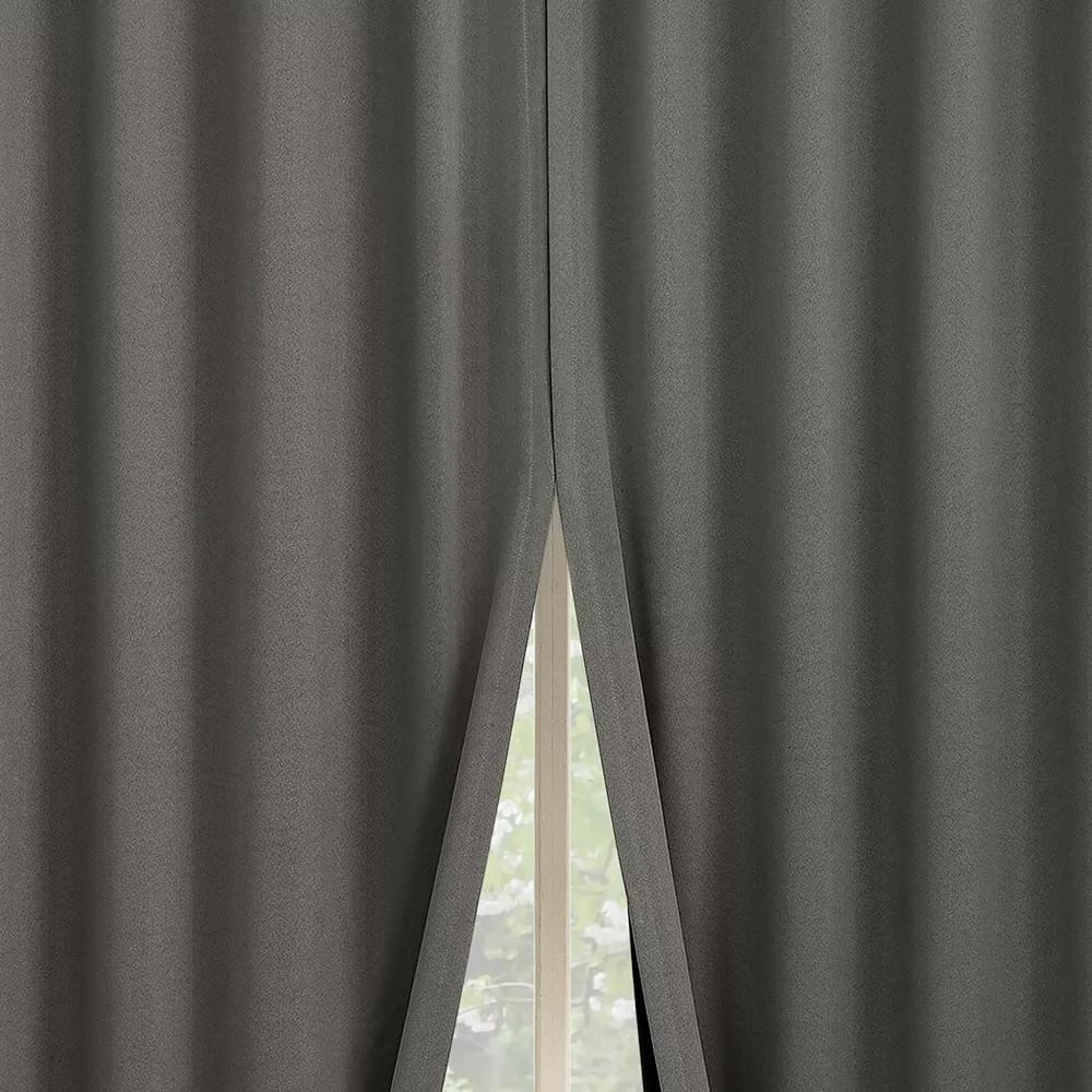 2pc 52"x96" Sun Zero Blackout Aria Magnetic Closure Back Tab Curtain Panel