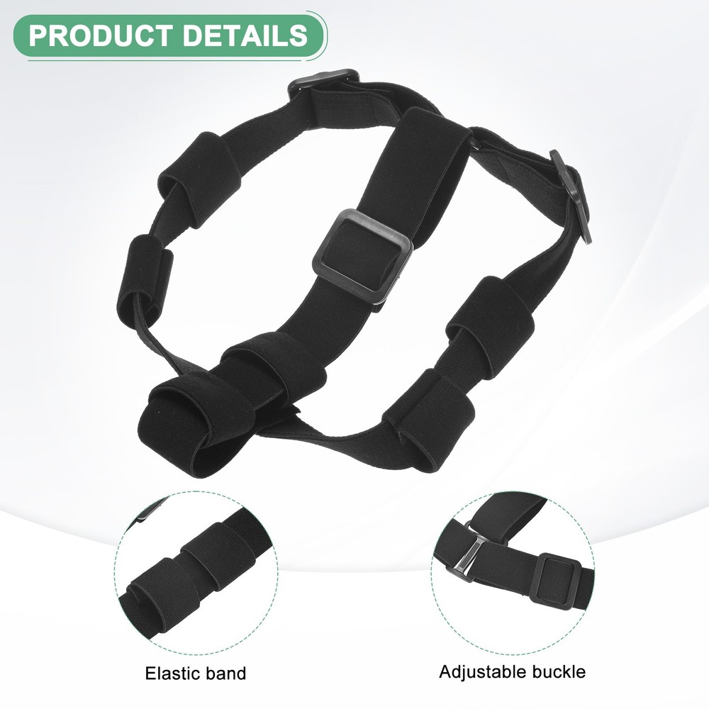 1-Pack Head Lamp Replacement Strap, 20.9" Elastic Multi Headlight Strip, Black