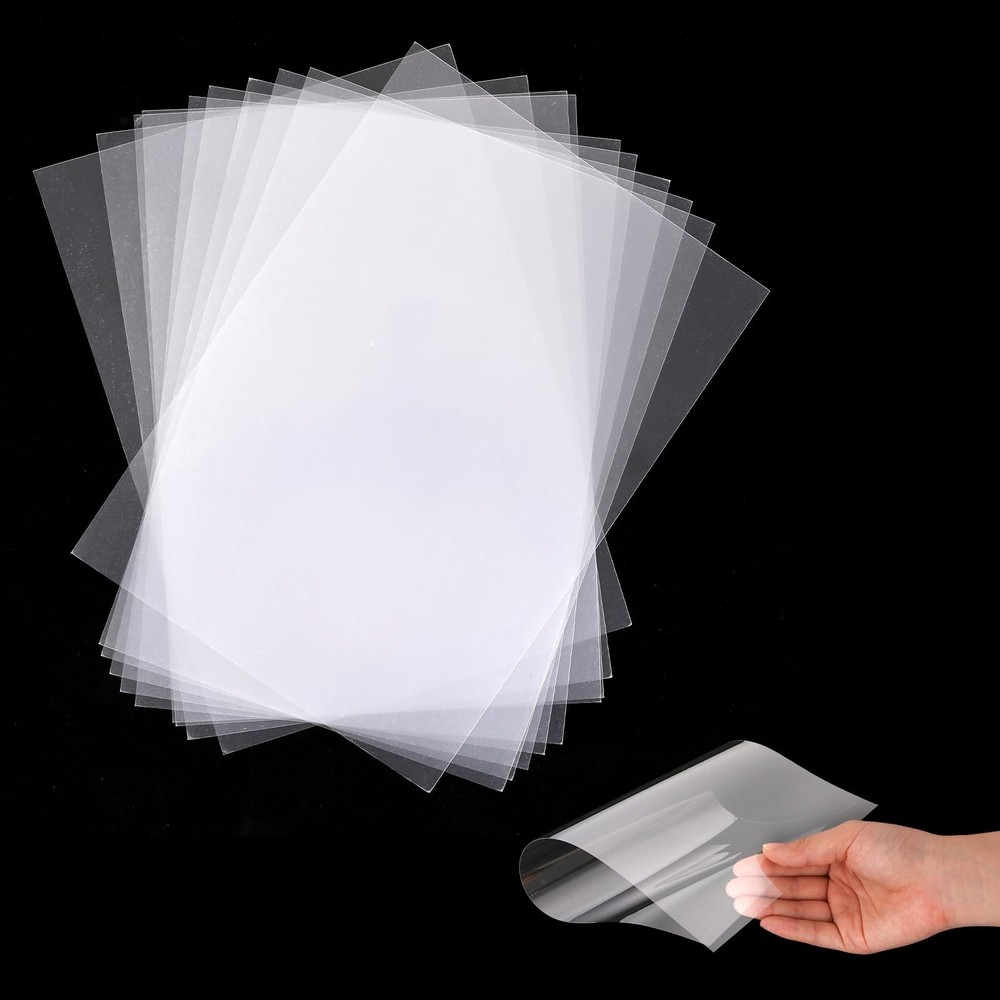 ElevateTech 10 Pcs Clear Plastic Sheet, PET Flexible Lightweight Thin clear