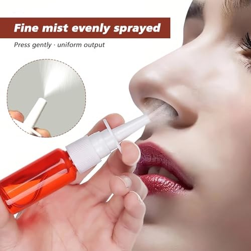 12PCS Plastic Brown Nasal Spray Bottles-Refillable Fine Mist Sprayers 10ml