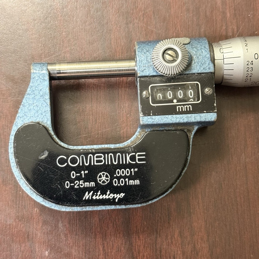 Mitutoyo Combimike Micrometer 0-1" / 0-25mm .0001” / .01mm (NEEDS WORK) 159-211