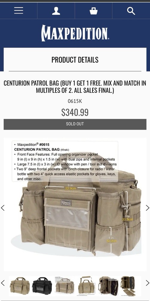 Maxpedition Centurion Patrol Duty Range Bag