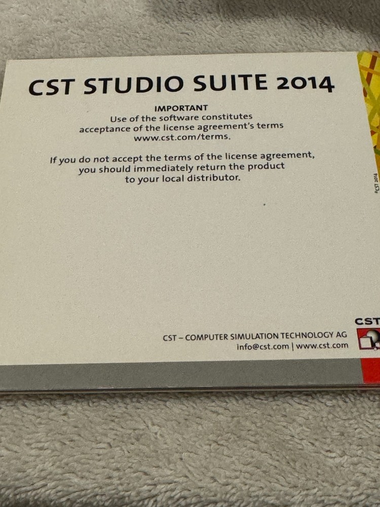 CST STUDIO SUITE 2014 - CD ONLY VERY GOOD CONDITION!!!