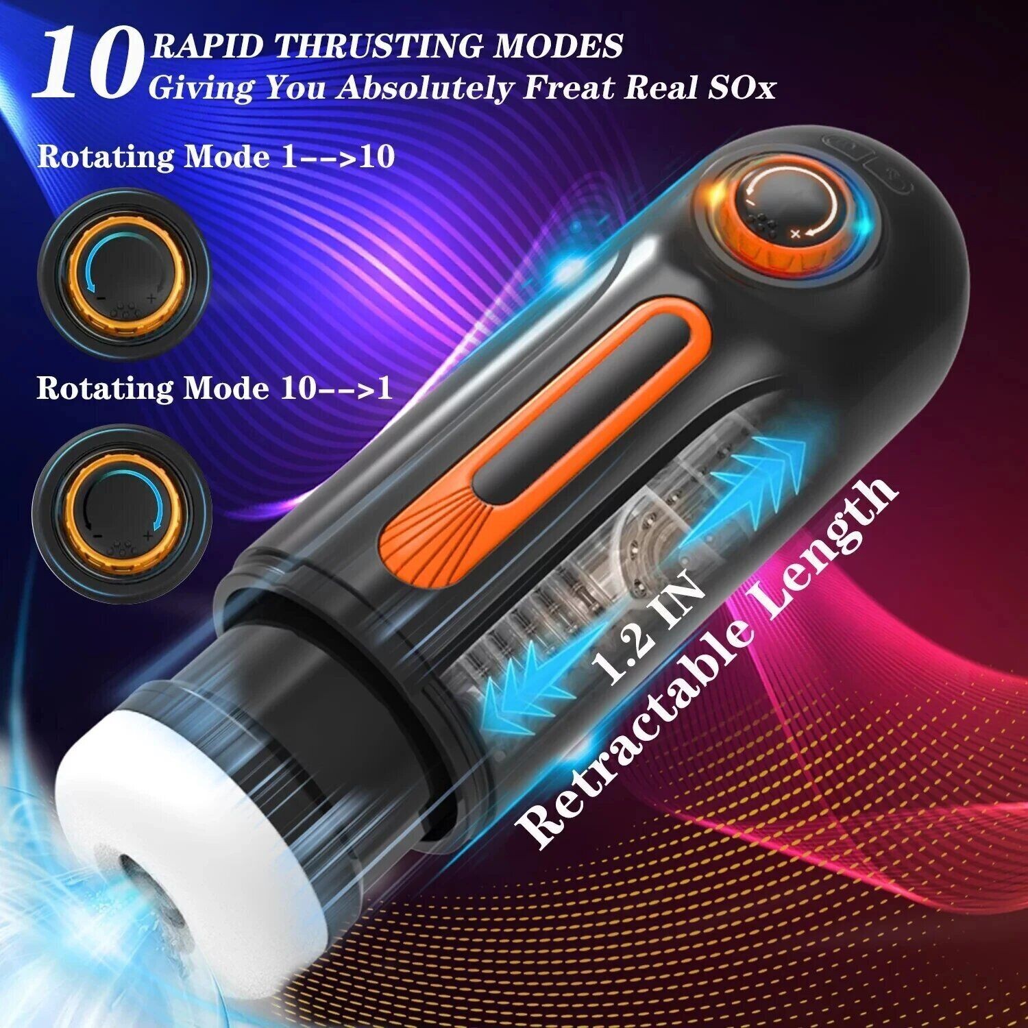 Automatic Male Sucking Masturbaters Cup HandsFree Thrusting Stroker Men Sex Toys