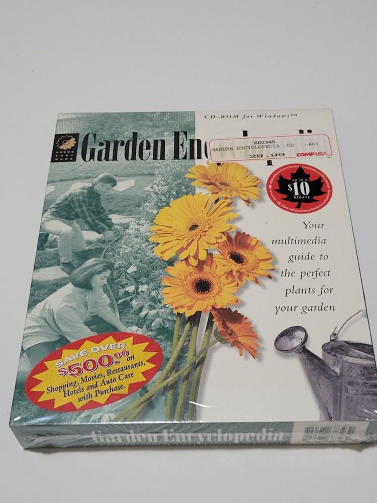 Garden Encyclopedia Windows Big Box PC Software By Books That Work 1995 NEW