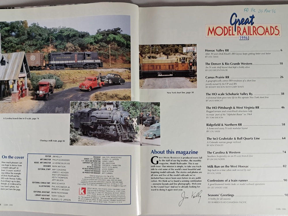 MRR Great Model Railroads 1996