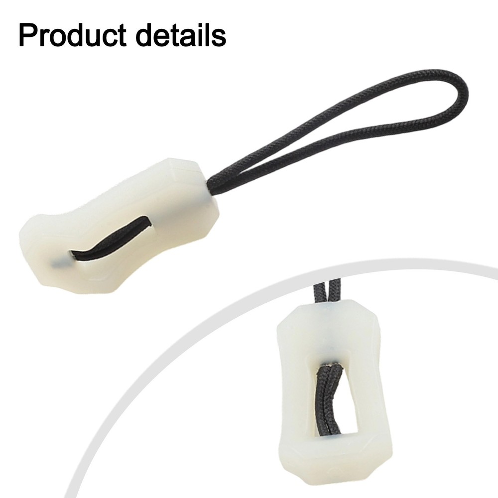 30pcs Luminous Zipper Pulls for Camping Backpack Luggage Replacement Rope