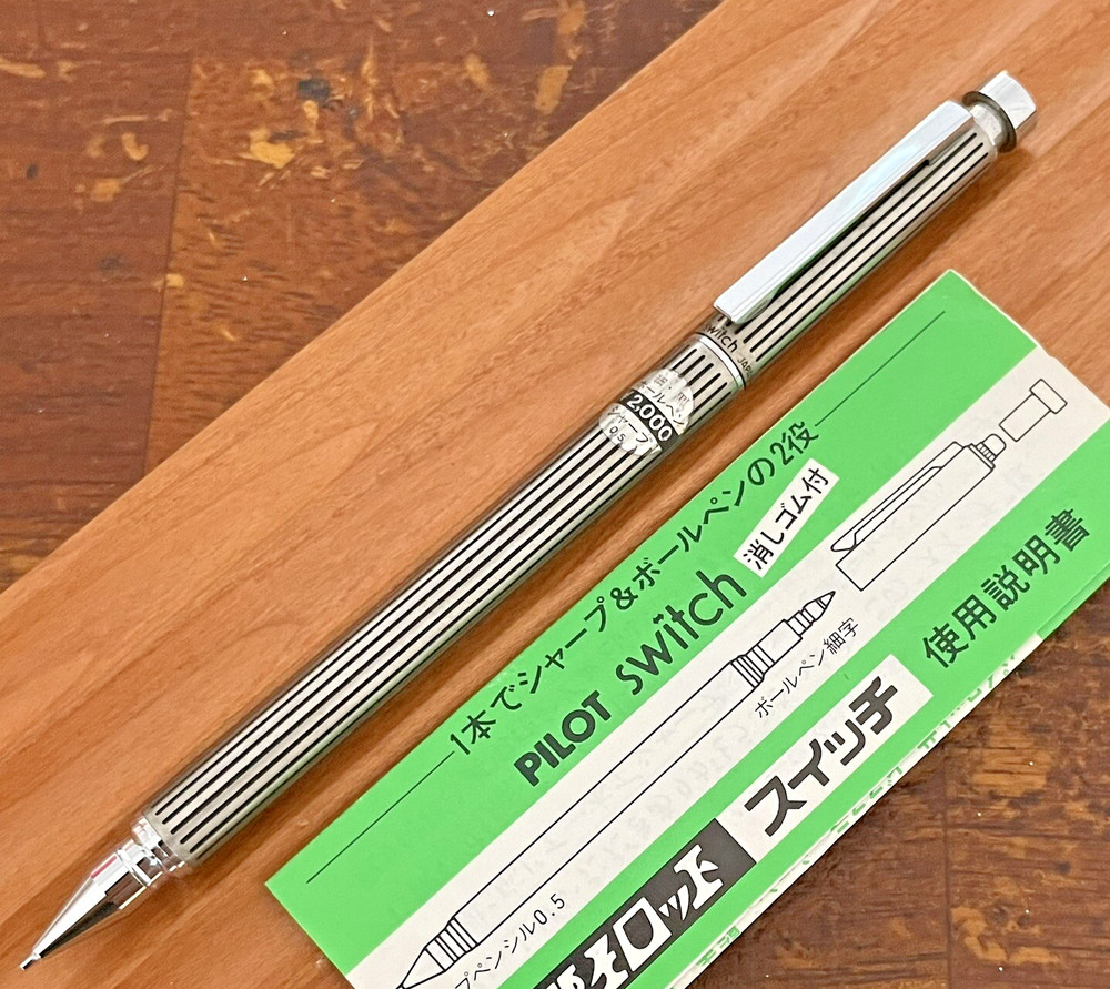Pilot Multi-Function Ballpoint Pen Pencil Switch Etched Motif Made in Japan