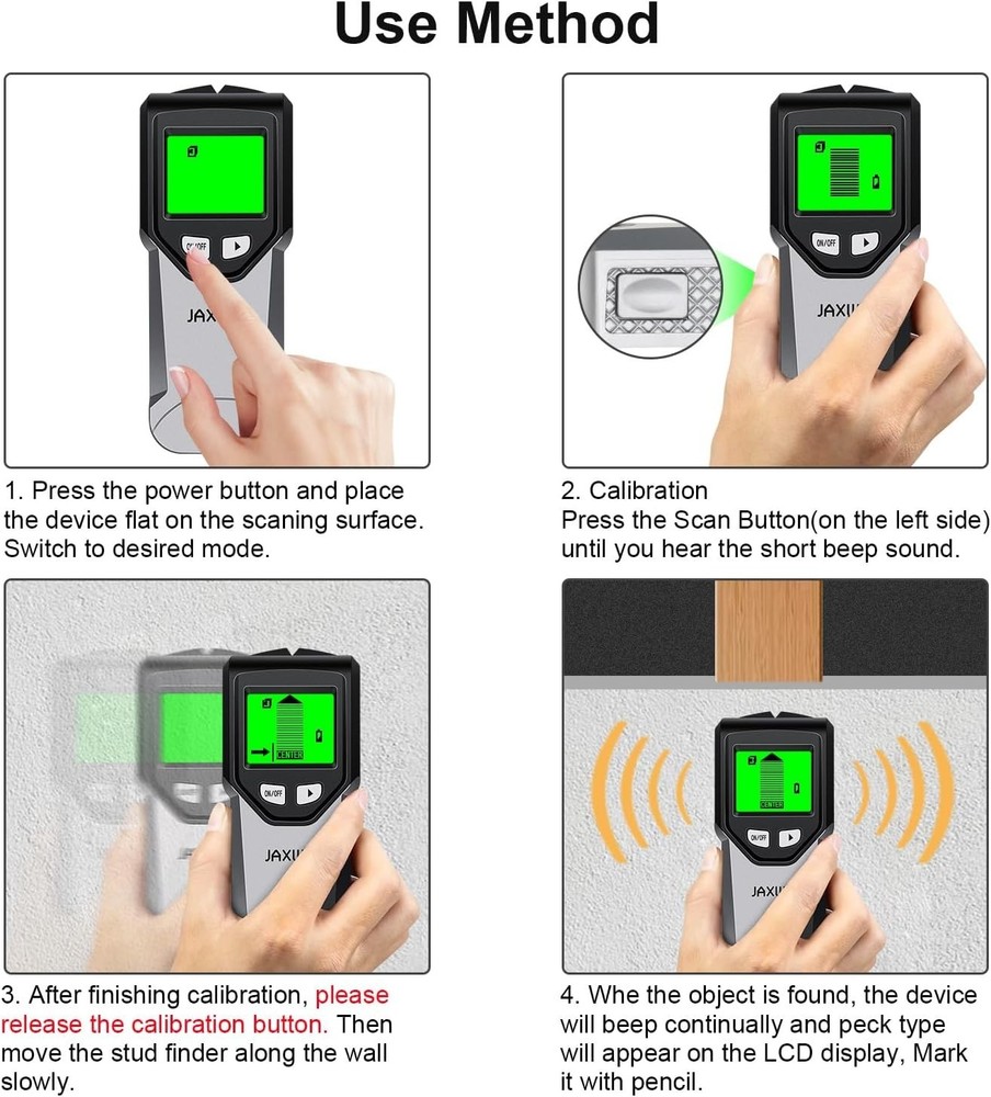 Versatile Stud Detector with Audio Alerts and Multiple Scan Modes for DIY Lovers