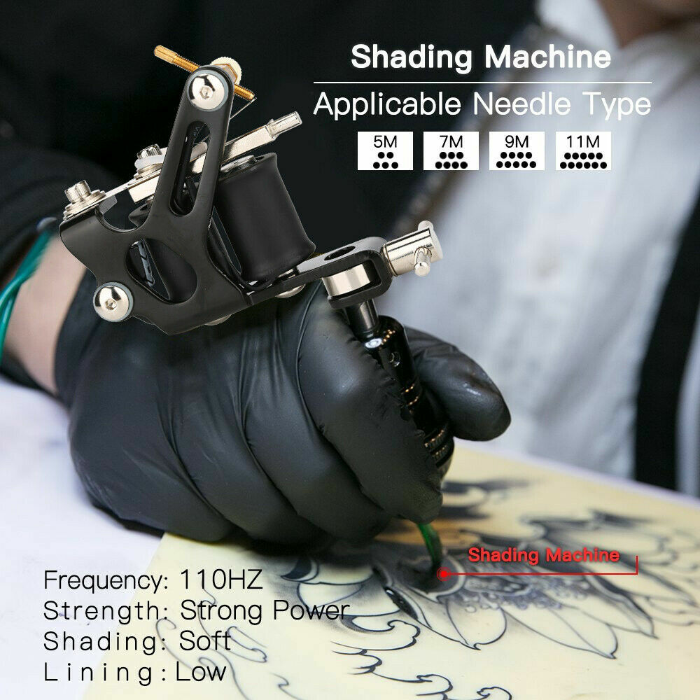 Chiitek Tattoo Kit Starter Beginner Complete Tattoo Kit Carry Case 2*Machine