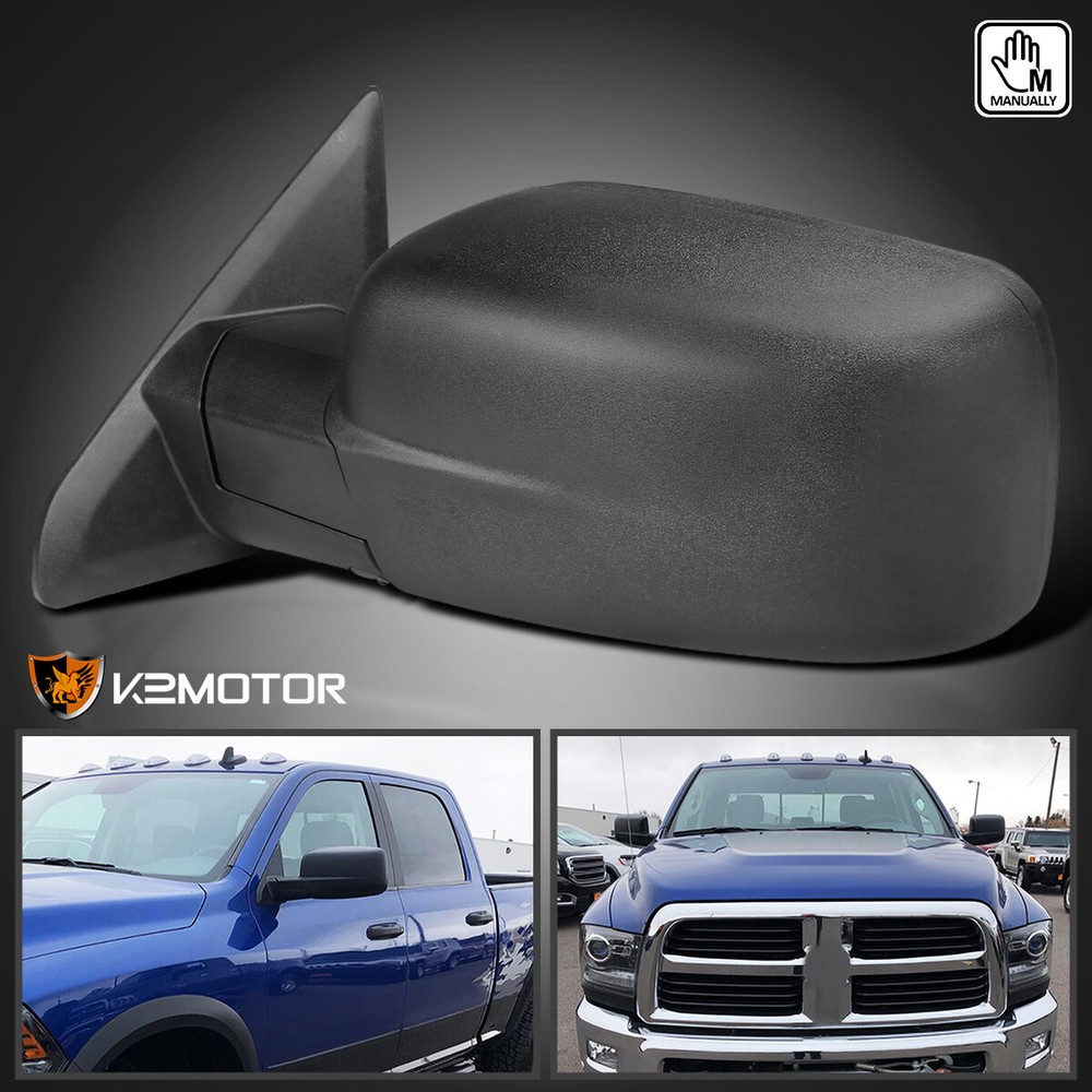 Left/Driver Side Fits 2009-2018 Dodge Ram 1500 Classic Manual Fold View Mirror