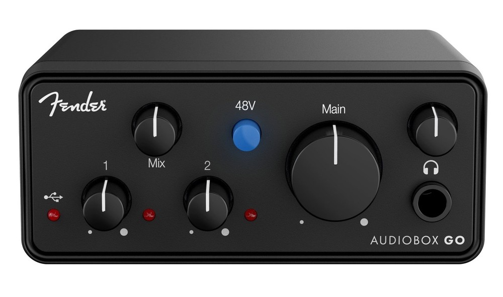 Fender AudioBox Go Compact USB-C 2x2 Audio Recording Interface+XLR Cable