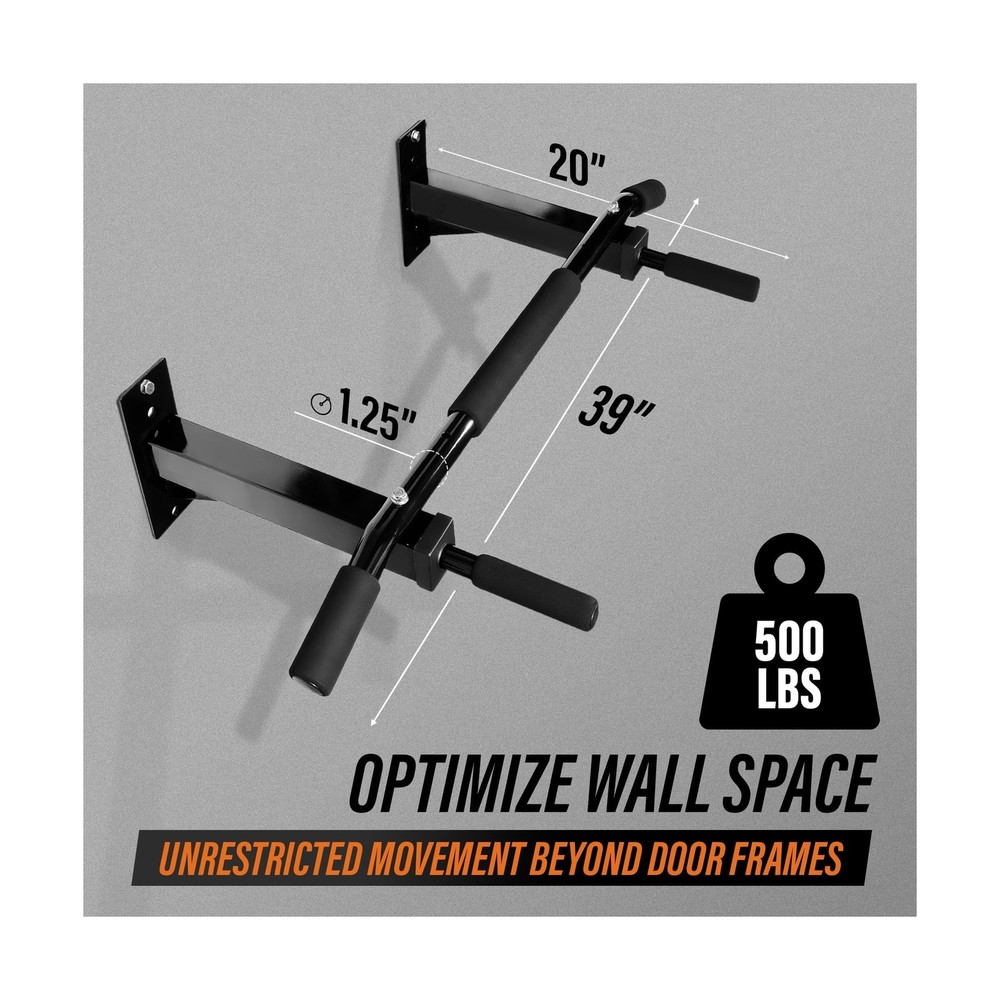 Yes4All Pull Up Bar Wall Mounted - Multifunctional Wall Mounted... FAST USA SHIP