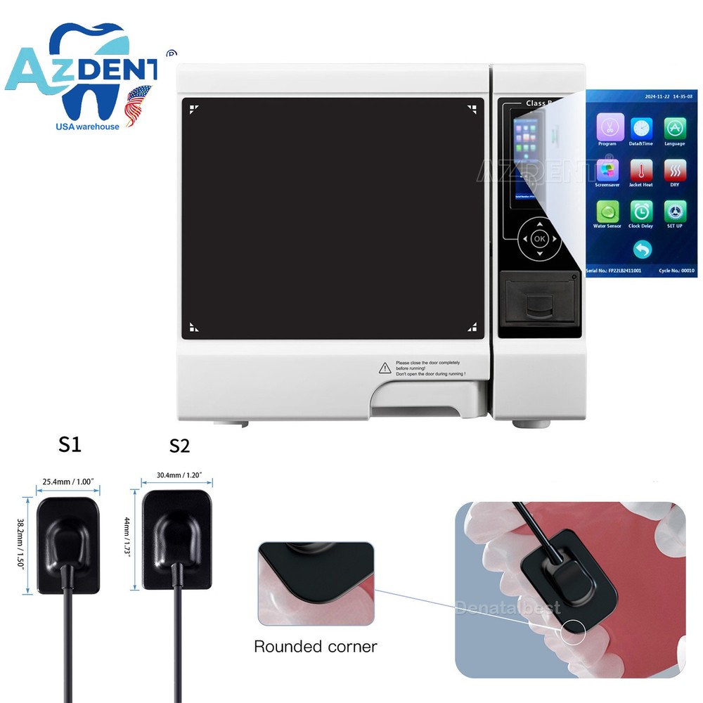 22L Dental Autoclave Steam Sterilizer Table Top Built-in Printer Drying /Sensor